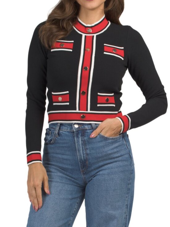 Alexia Admor Sweaters - ALEXIA ADMOR Kiley Fully Fashion Knit Long Sleeve Faux Button Down Sweater